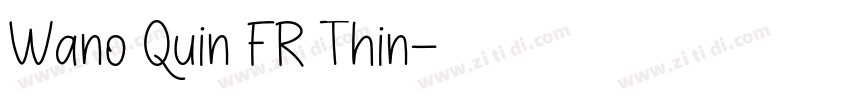 Wano Quin FR Thin字体转换